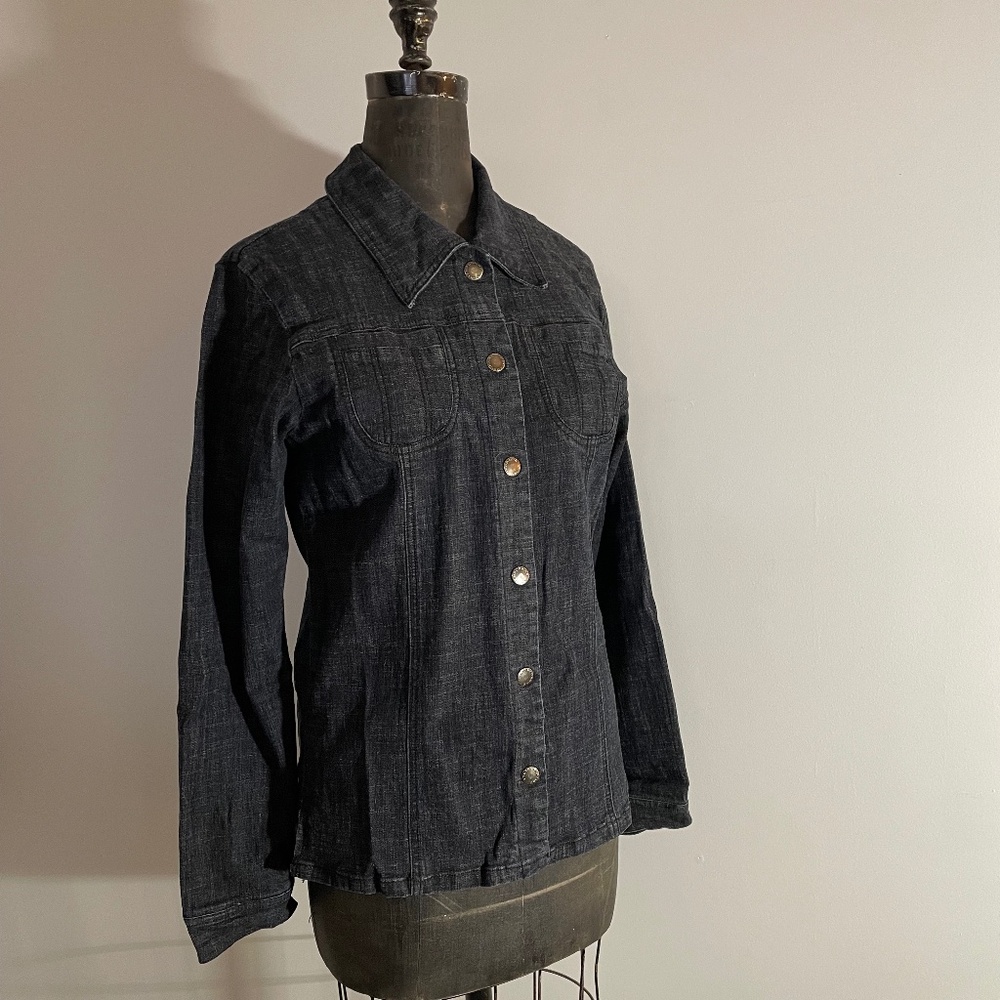 JEAN JACKET  dark navy size L WOMEN